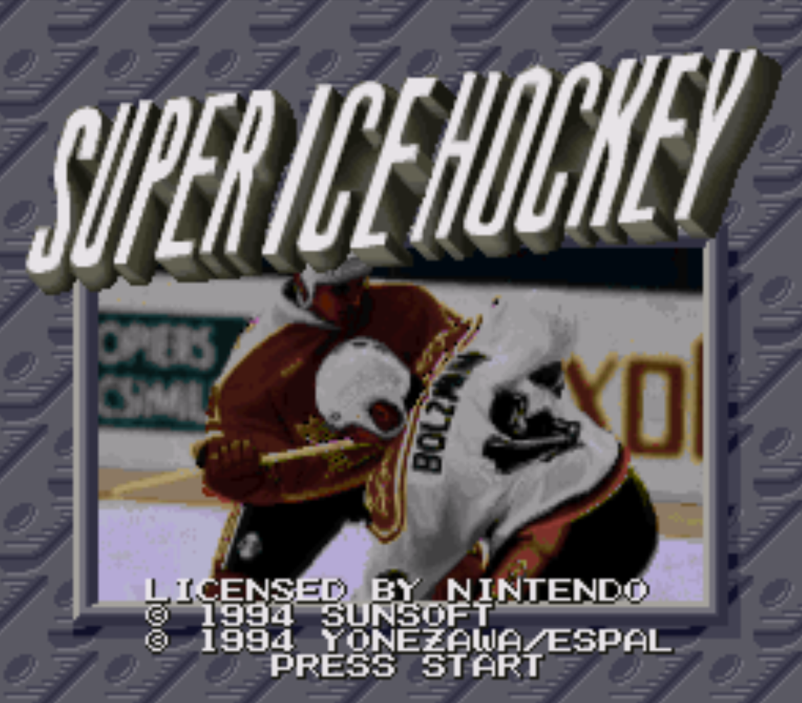 Super Ice Hockey Title Screen